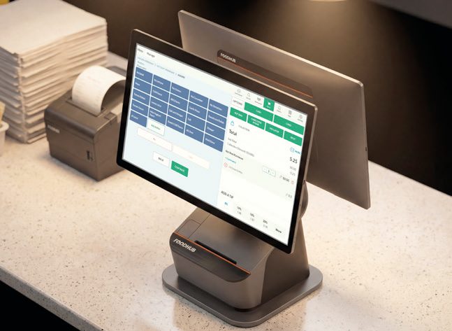 Foodhub EPOS terminal at a venue counter